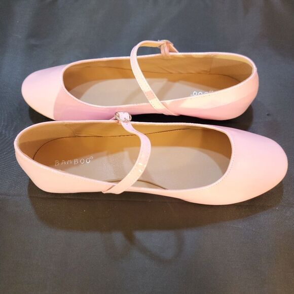 BRAND NEW BAMBOO MARY JANE STYLE CLASSIC BUCKLED STRAP ROUND-TOE FLAT SH… - Picture 8 of 14